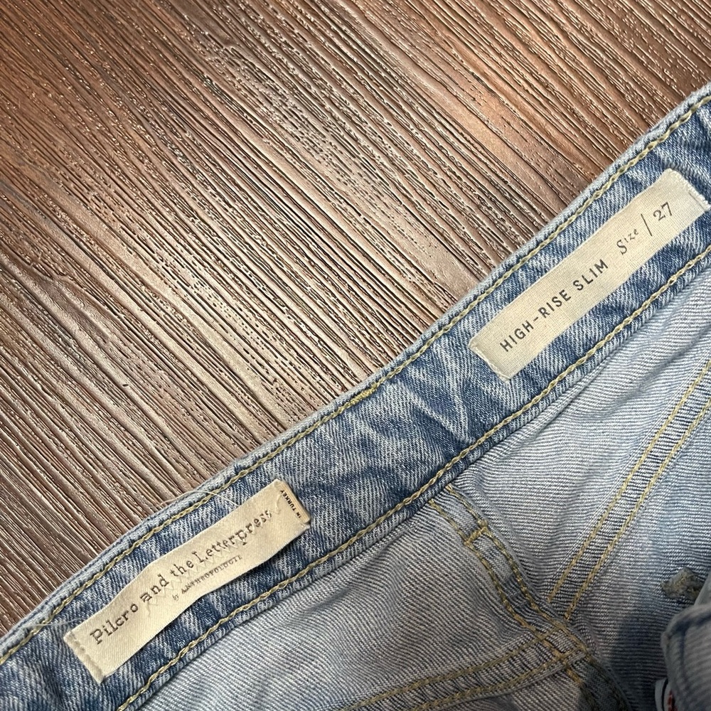 Anthropologie Pilcro and the Letterpress High-Rise Slim Jeans Distressed Grunge - Picture 4 of 8